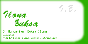 ilona buksa business card